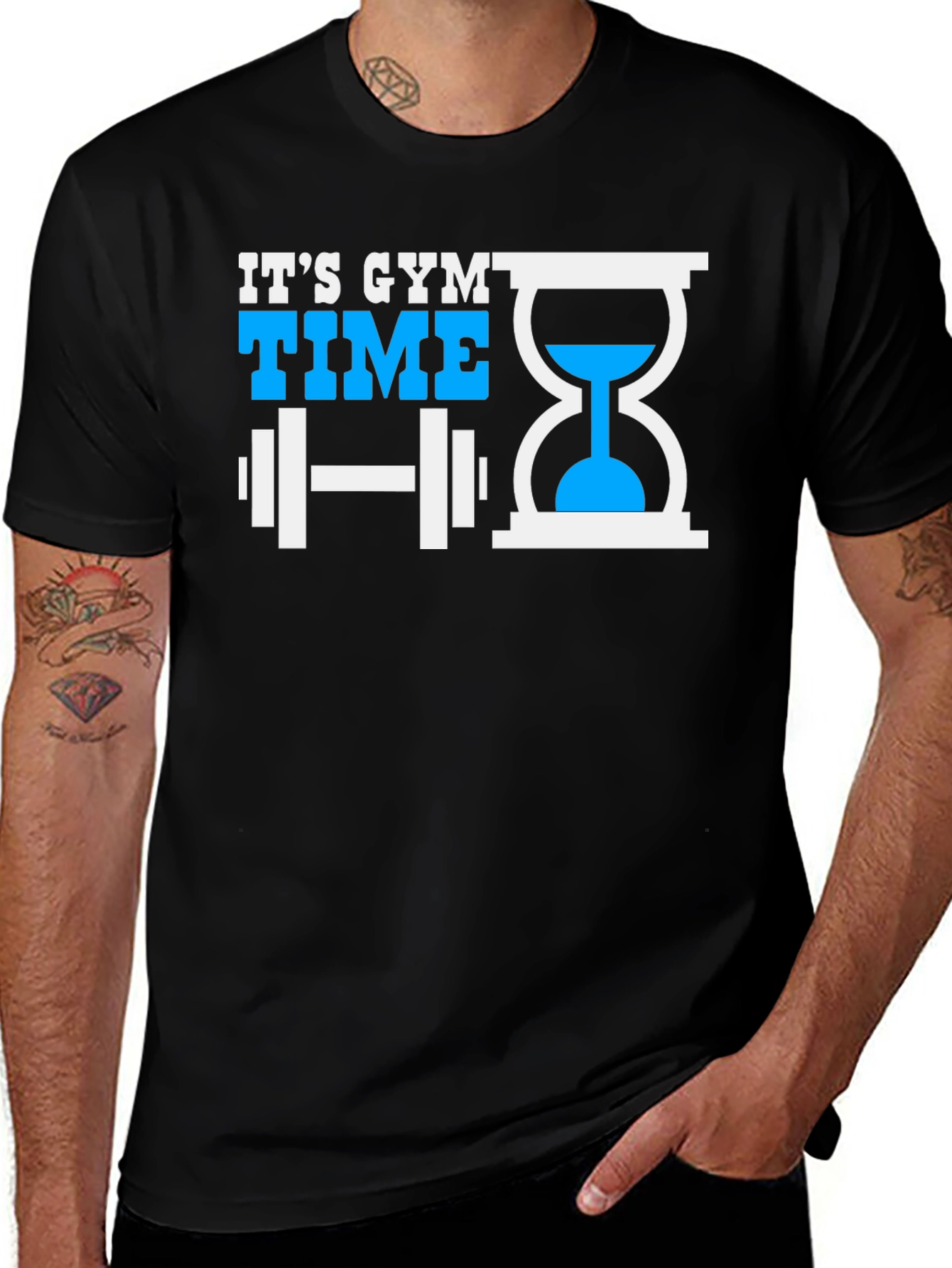 Its Gym Time Black T-Shirt