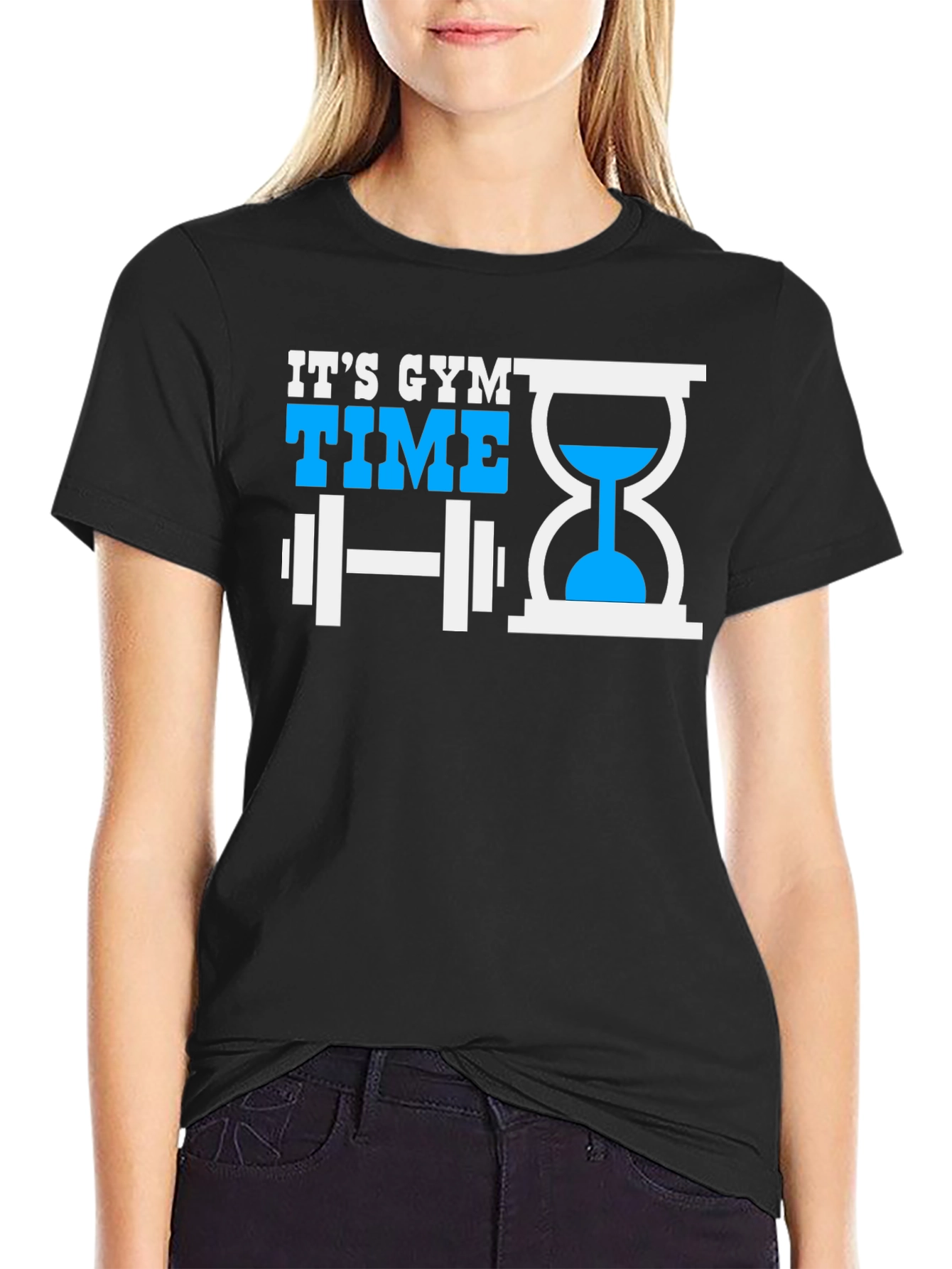Its Gym Time Black T-Shirt