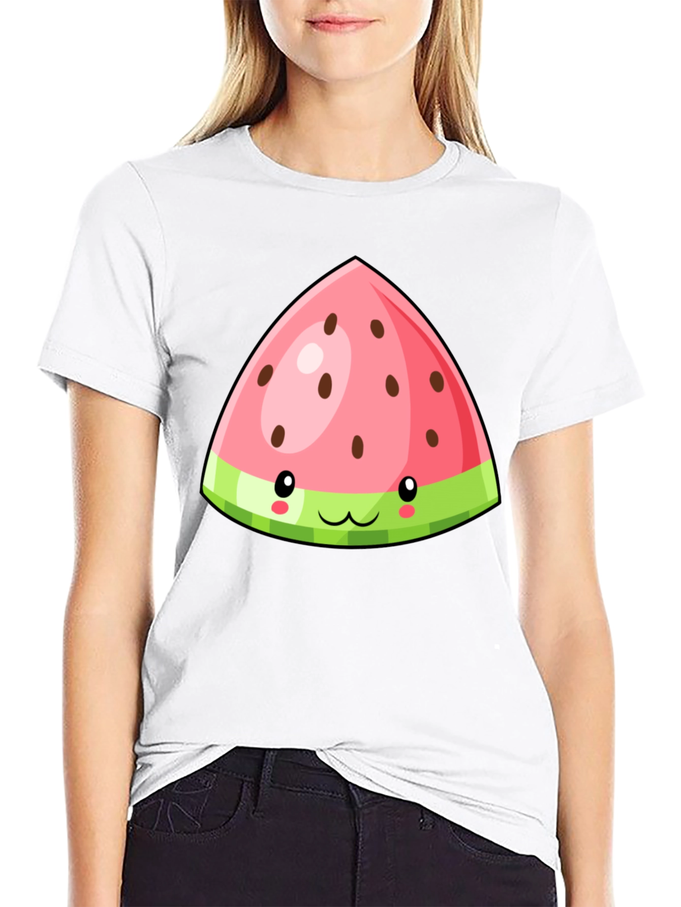 Cute Watermelon Slice Graphic Tee