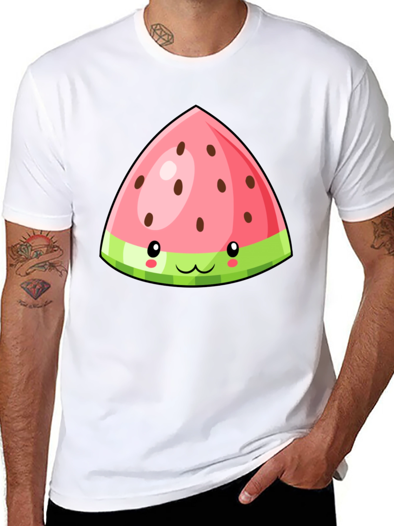 Cute Watermelon Slice Graphic Tee