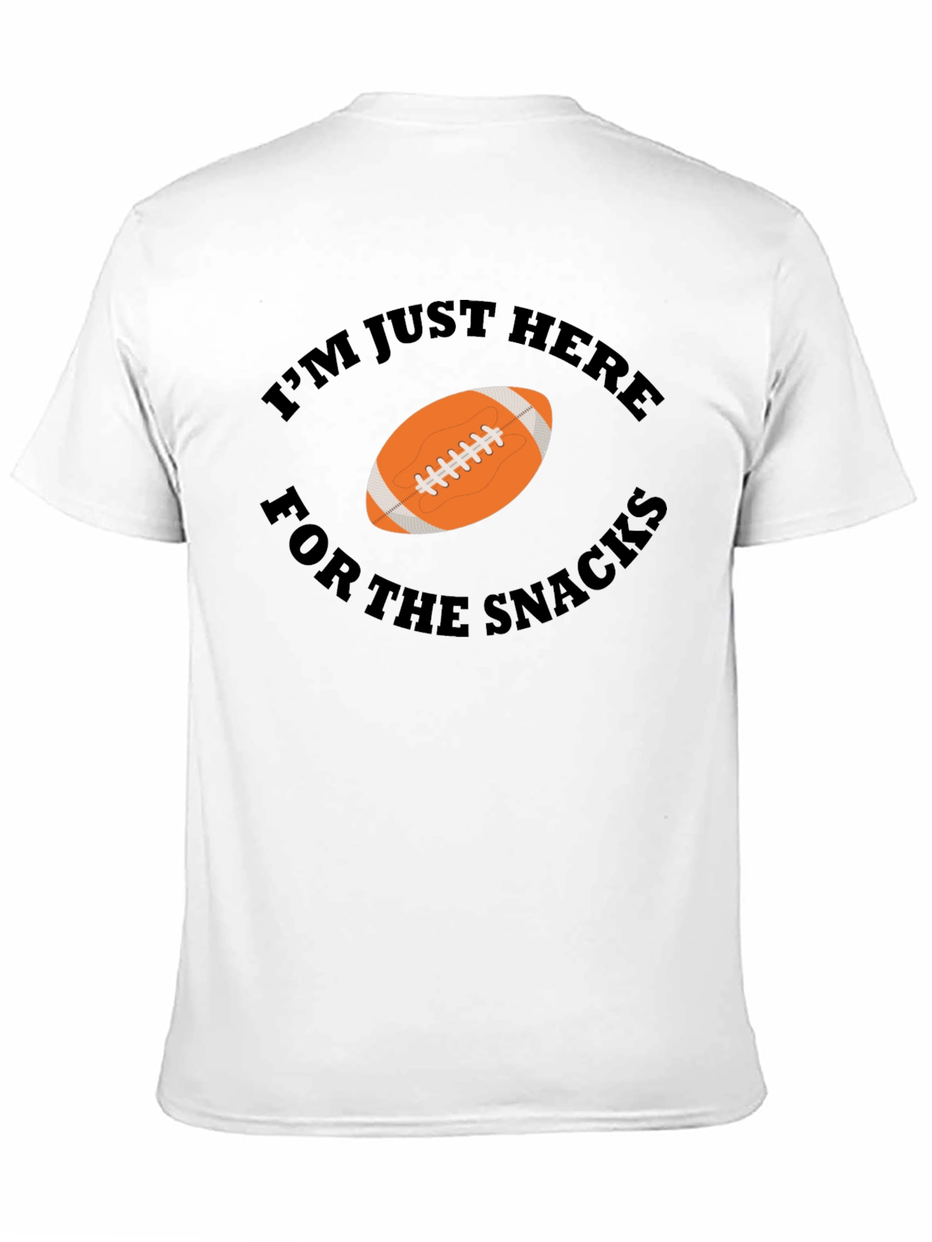 Snacks Football Graphic Tee - Black Cotton T-Shirt