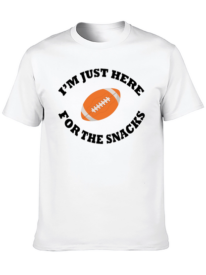 Snacks Football Graphic Tee - Black Cotton T-Shirt