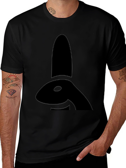 Black Bunny Silhouette Graphic Tee