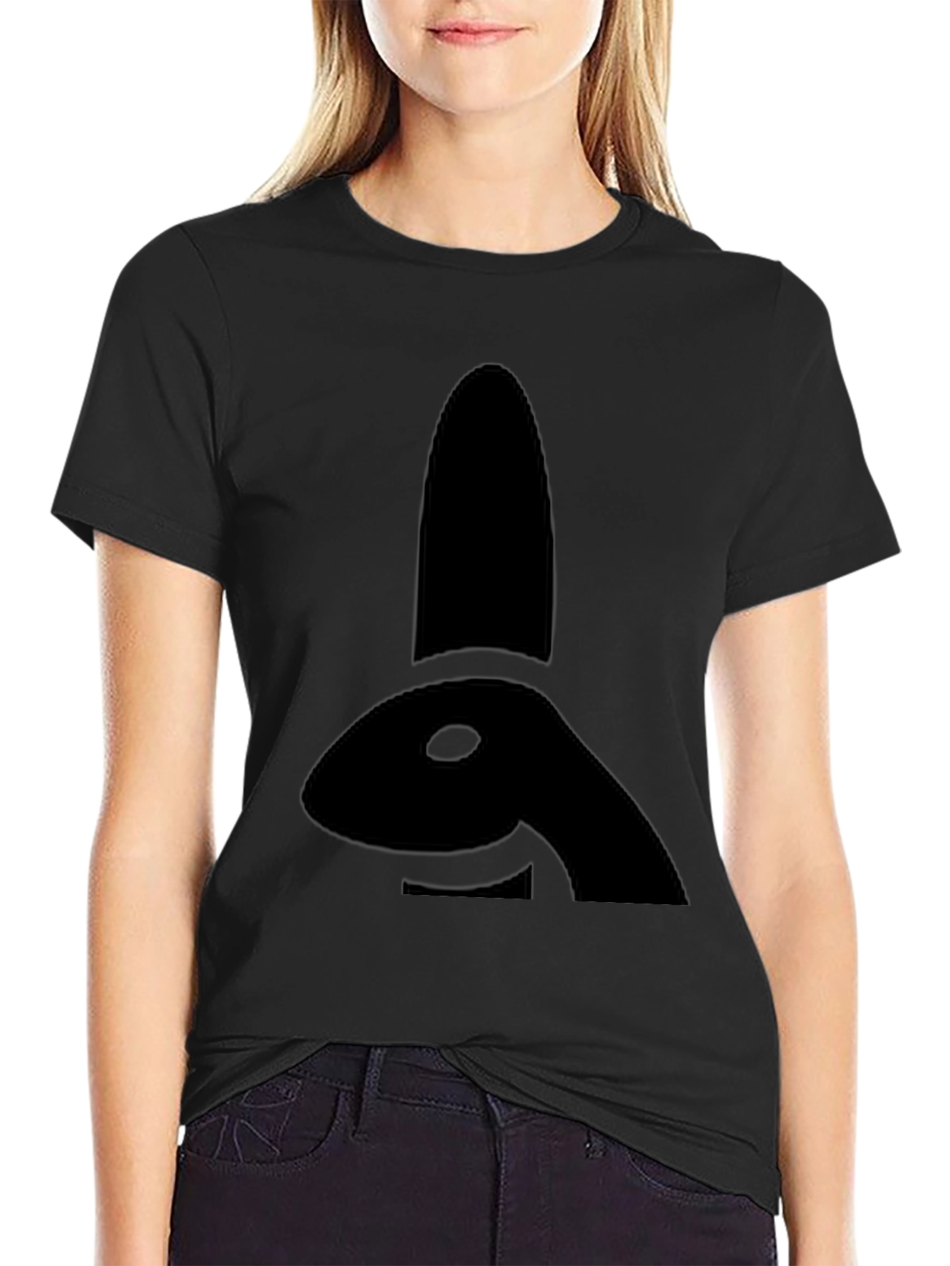 Black Bunny Silhouette Graphic Tee