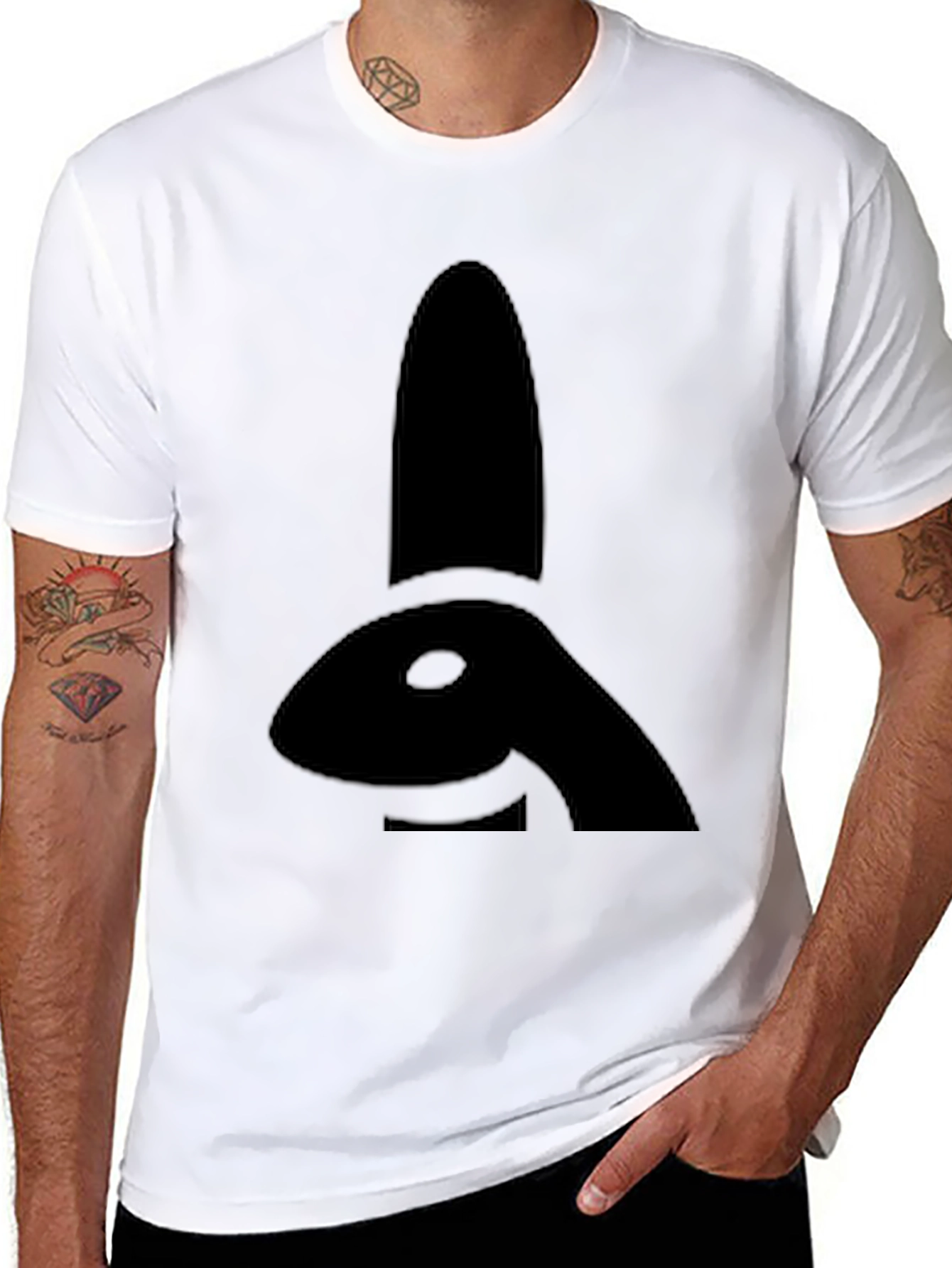 Black Bunny Silhouette Graphic Tee