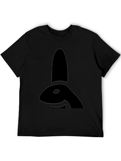 Black Bunny Silhouette Graphic Tee