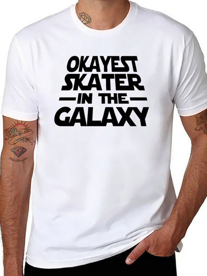 Okayest Skater in The Galaxy Black T-Shirt