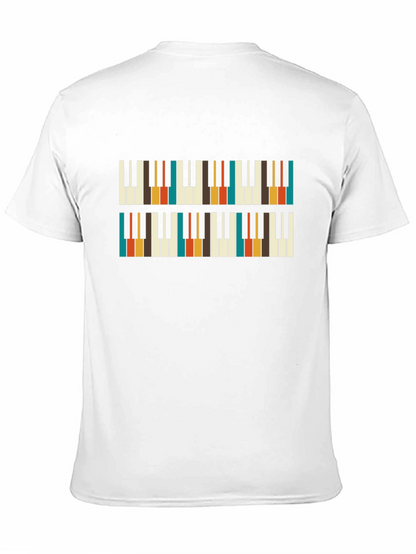 Retro Piano Keys Pattern T-Shirt