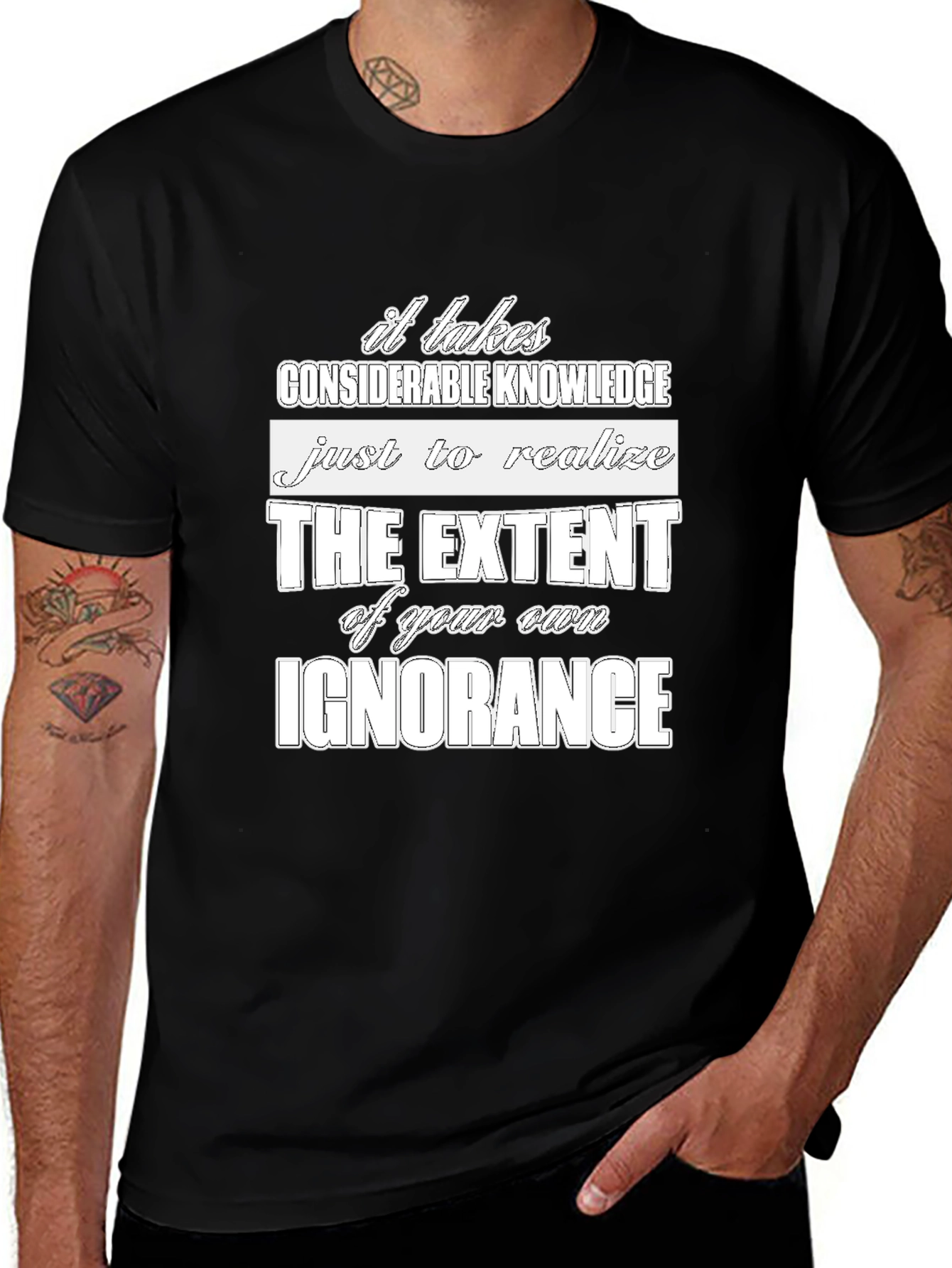 Ignorance Graphic Tee - Considerate Knowledge Shirt
