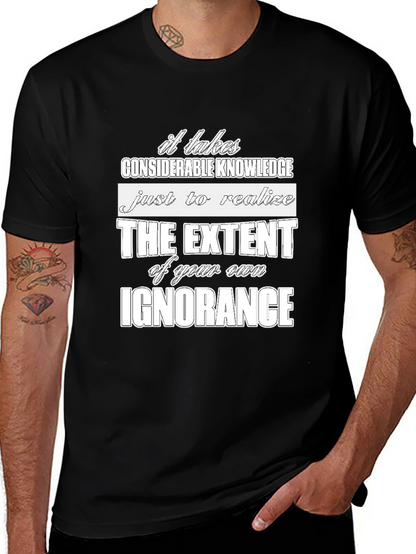 Ignorance Graphic Tee - Considerate Knowledge Shirt