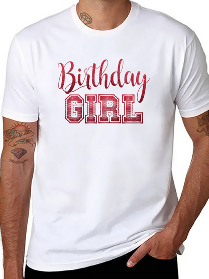 Birthday Girl T-Shirt - Sparkly Red