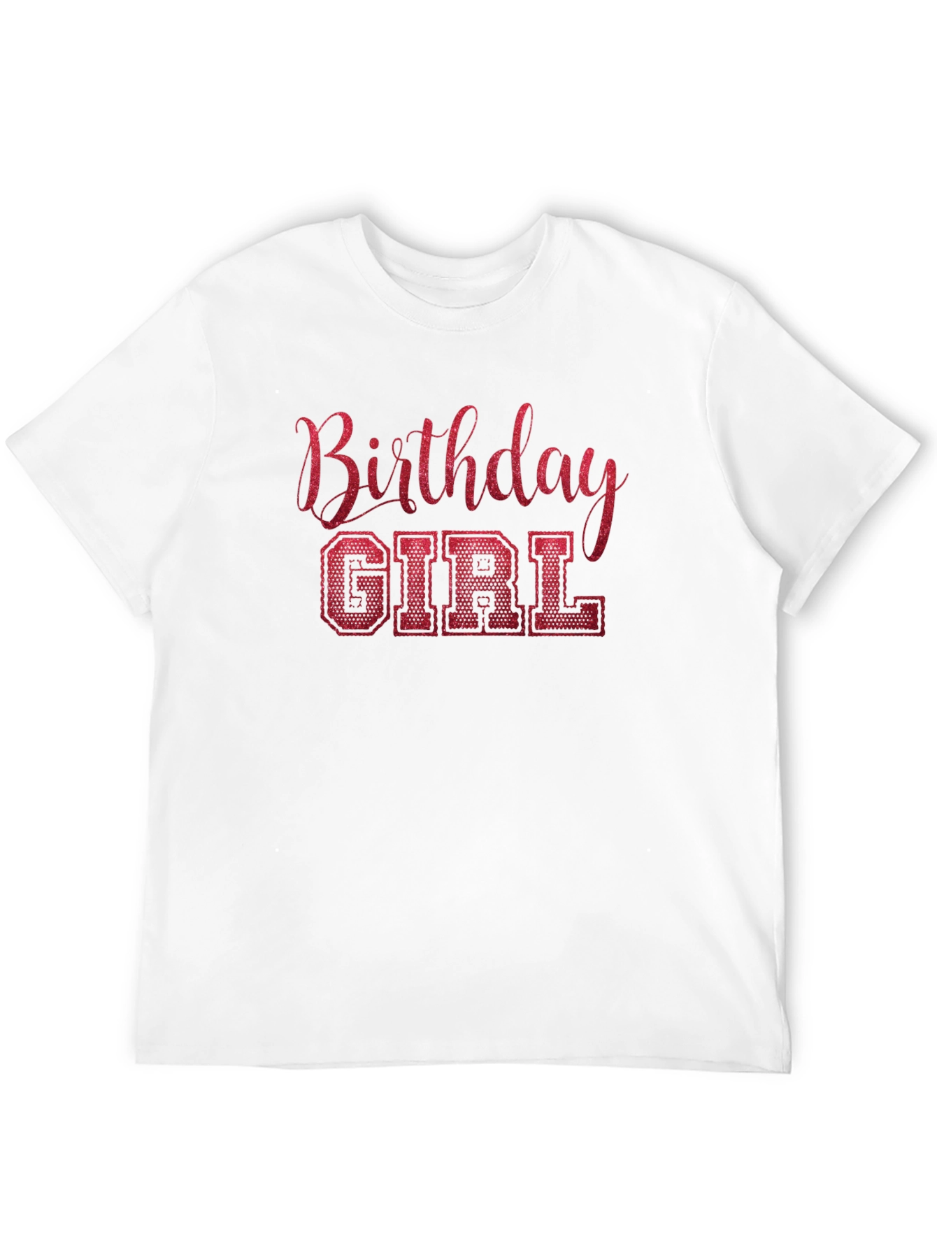 Birthday Girl T-Shirt - Sparkly Red