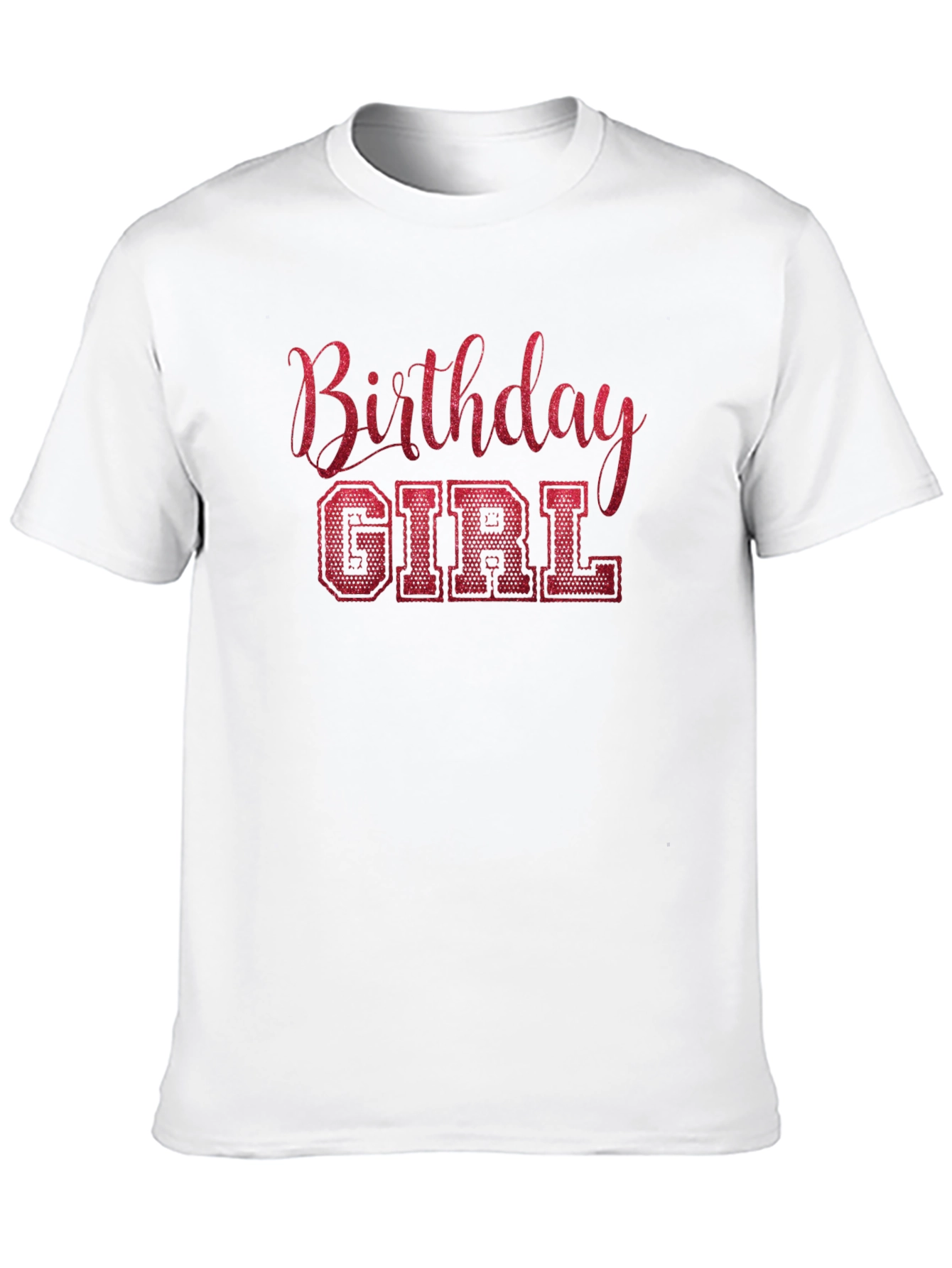 Birthday Girl T-Shirt - Sparkly Red