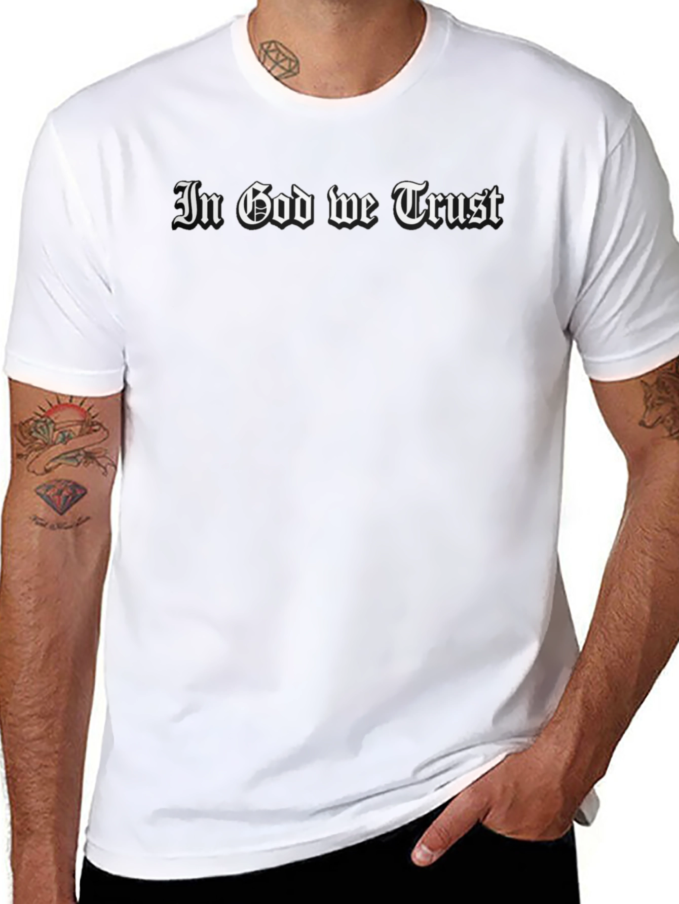 In God We Trust Black Graphic T-Shirt
