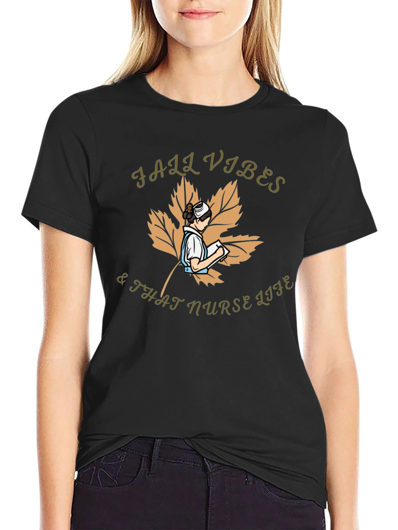 Fall Vibes & That Nurse Life Graphic T-Shirt