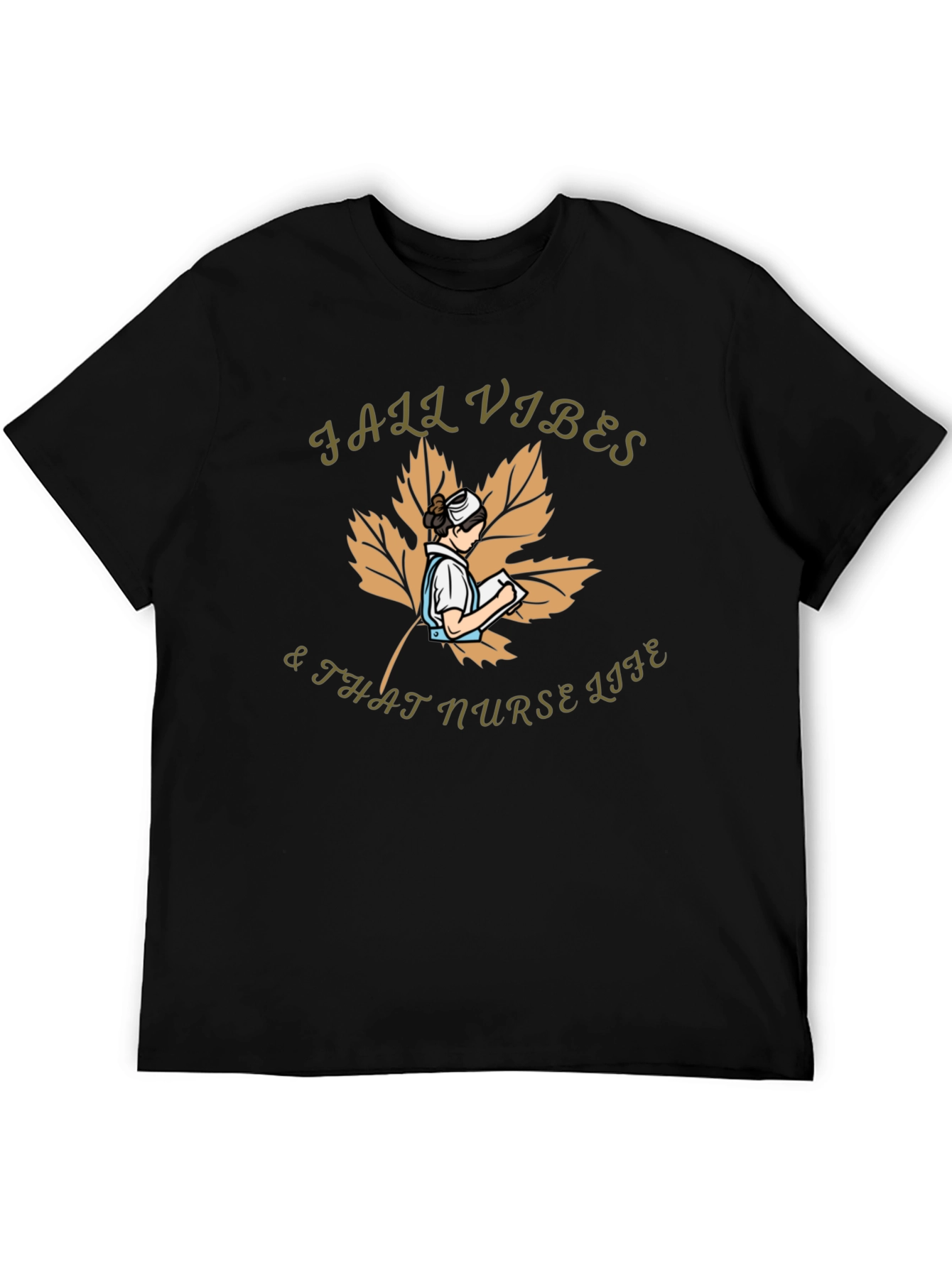 Fall Vibes & That Nurse Life Graphic T-Shirt