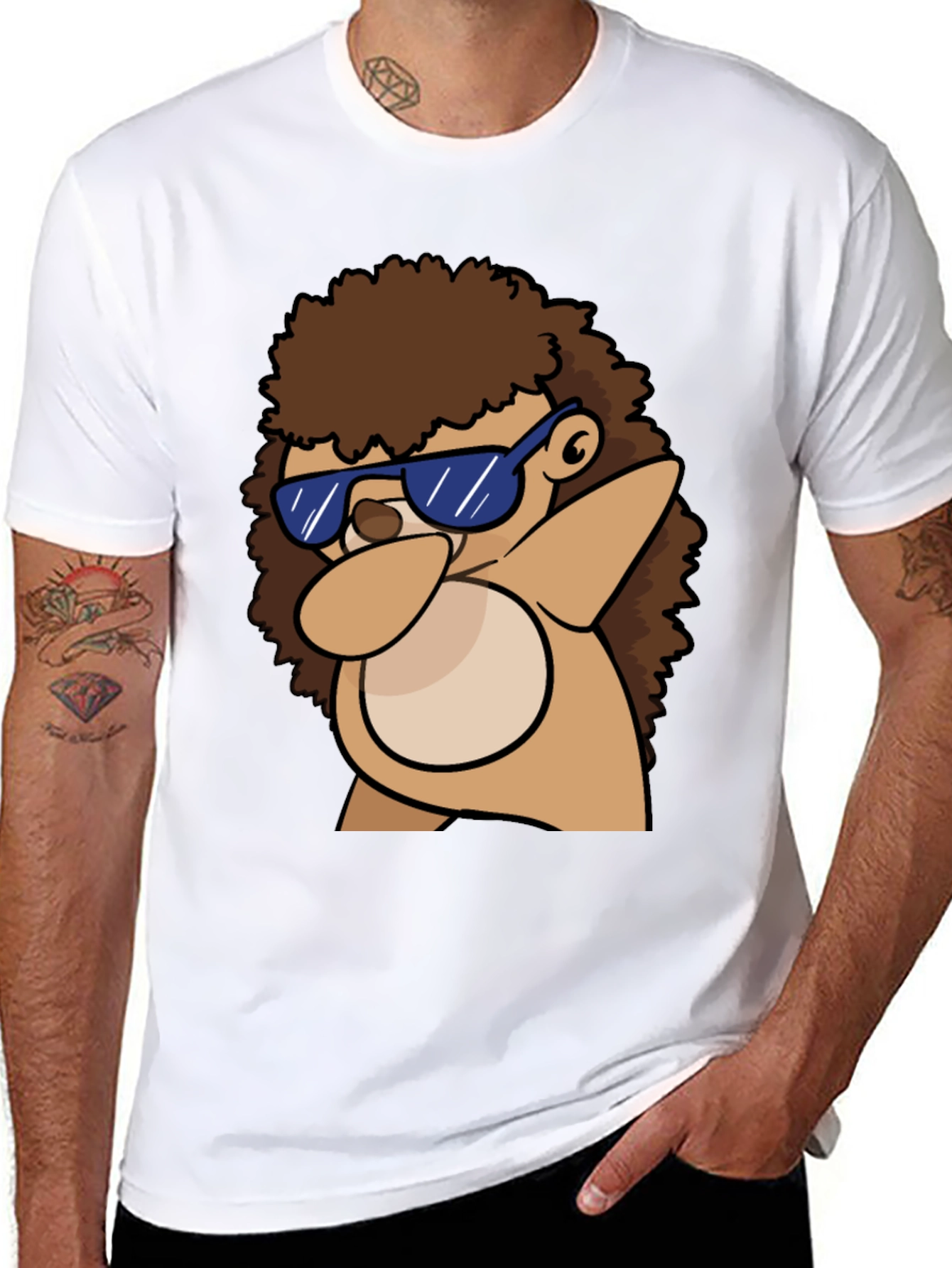 Dabbing Hedgehog Graphic Tee - Cool & Casual