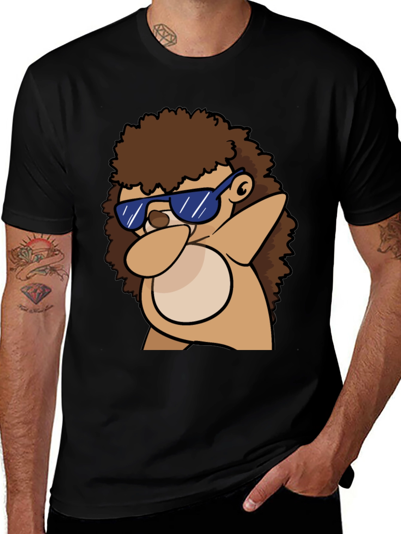 Dabbing Hedgehog Graphic Tee - Cool & Casual