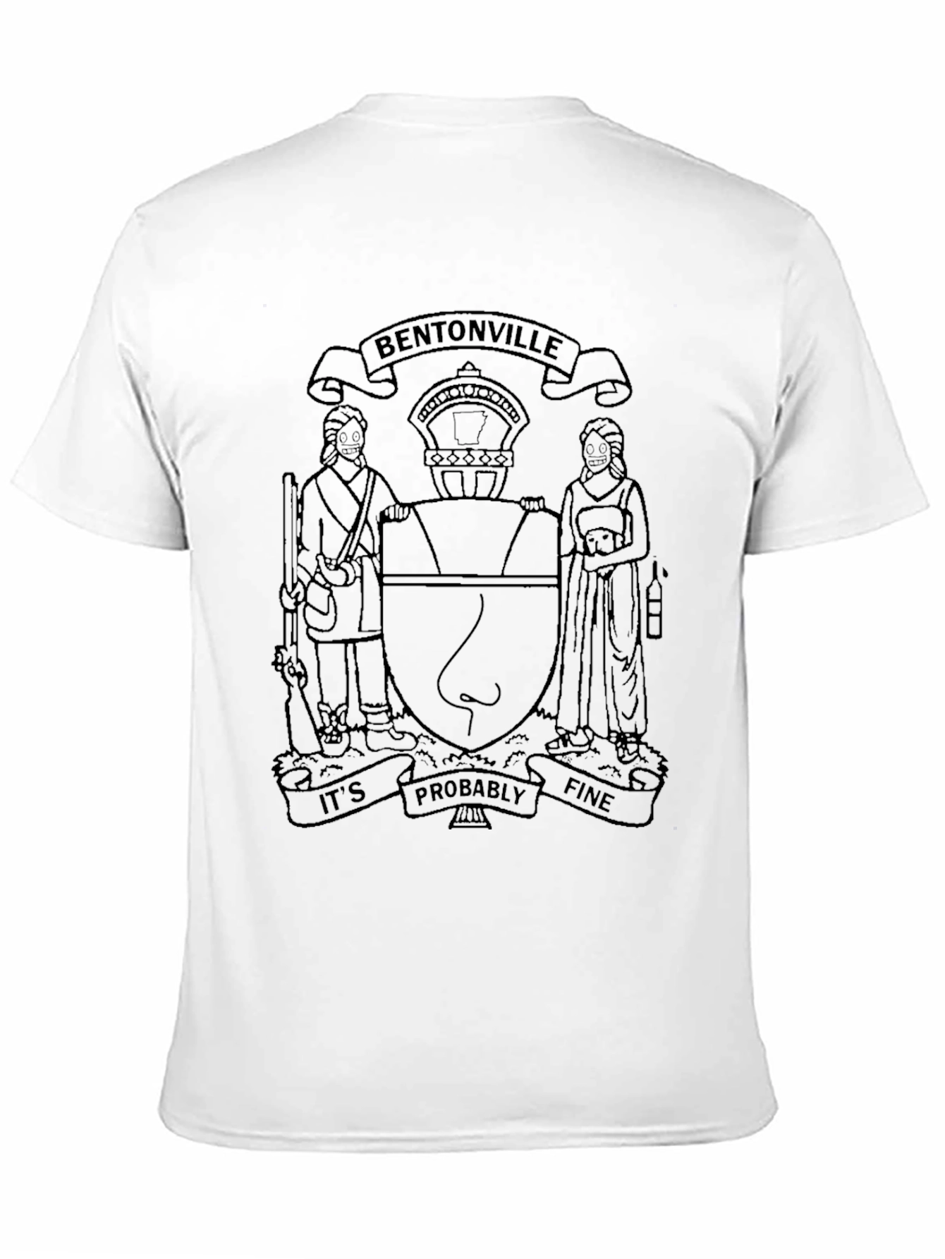 Bentonville Its Probably Fine Black T-Shirt