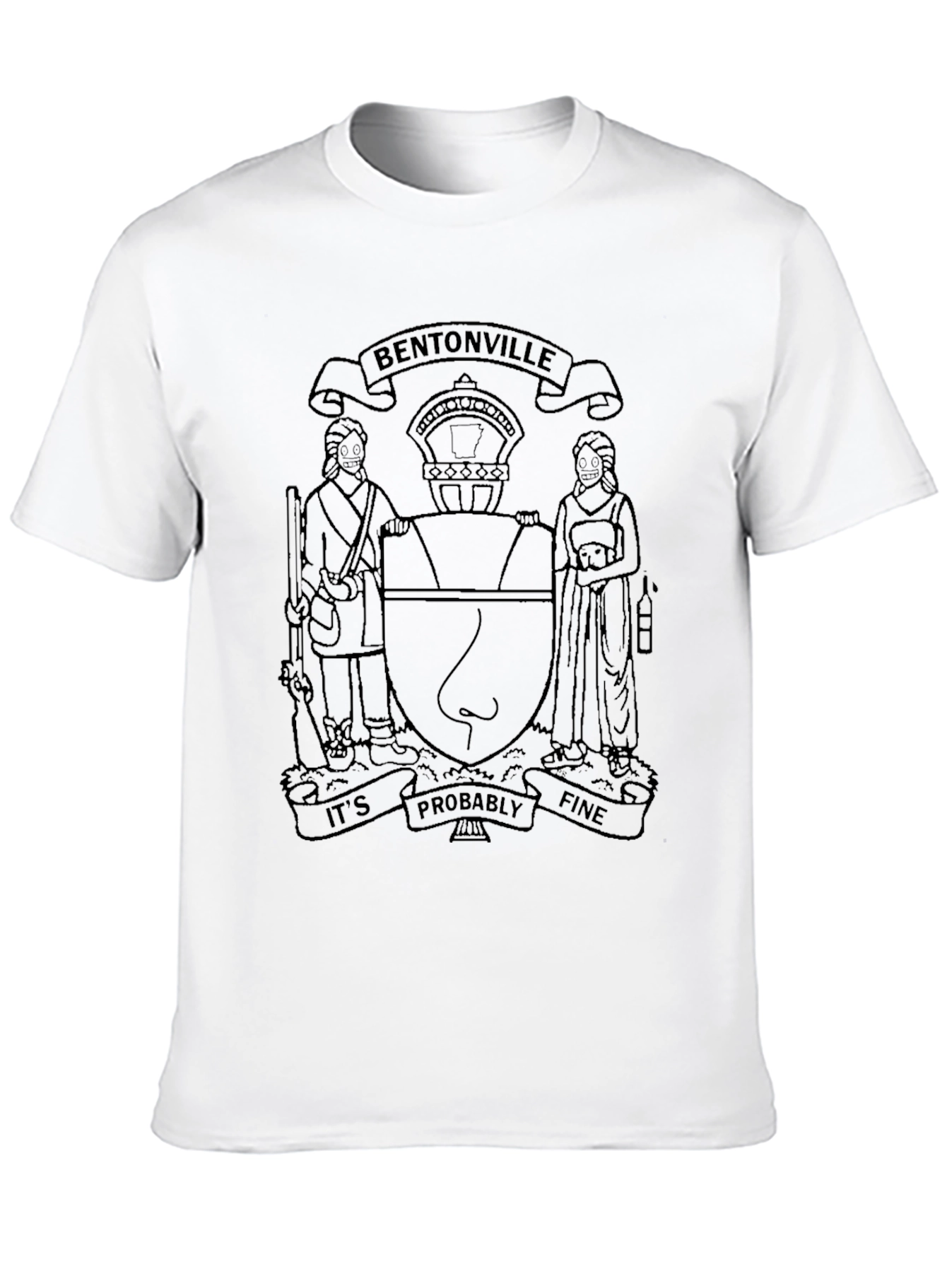 Bentonville Its Probably Fine Black T-Shirt
