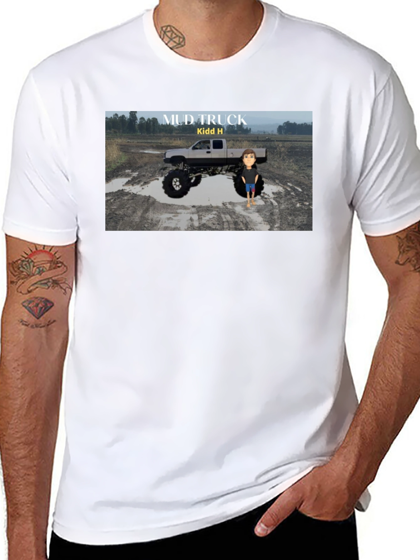 Mud Truck Graphic T-Shirt - Cool Design