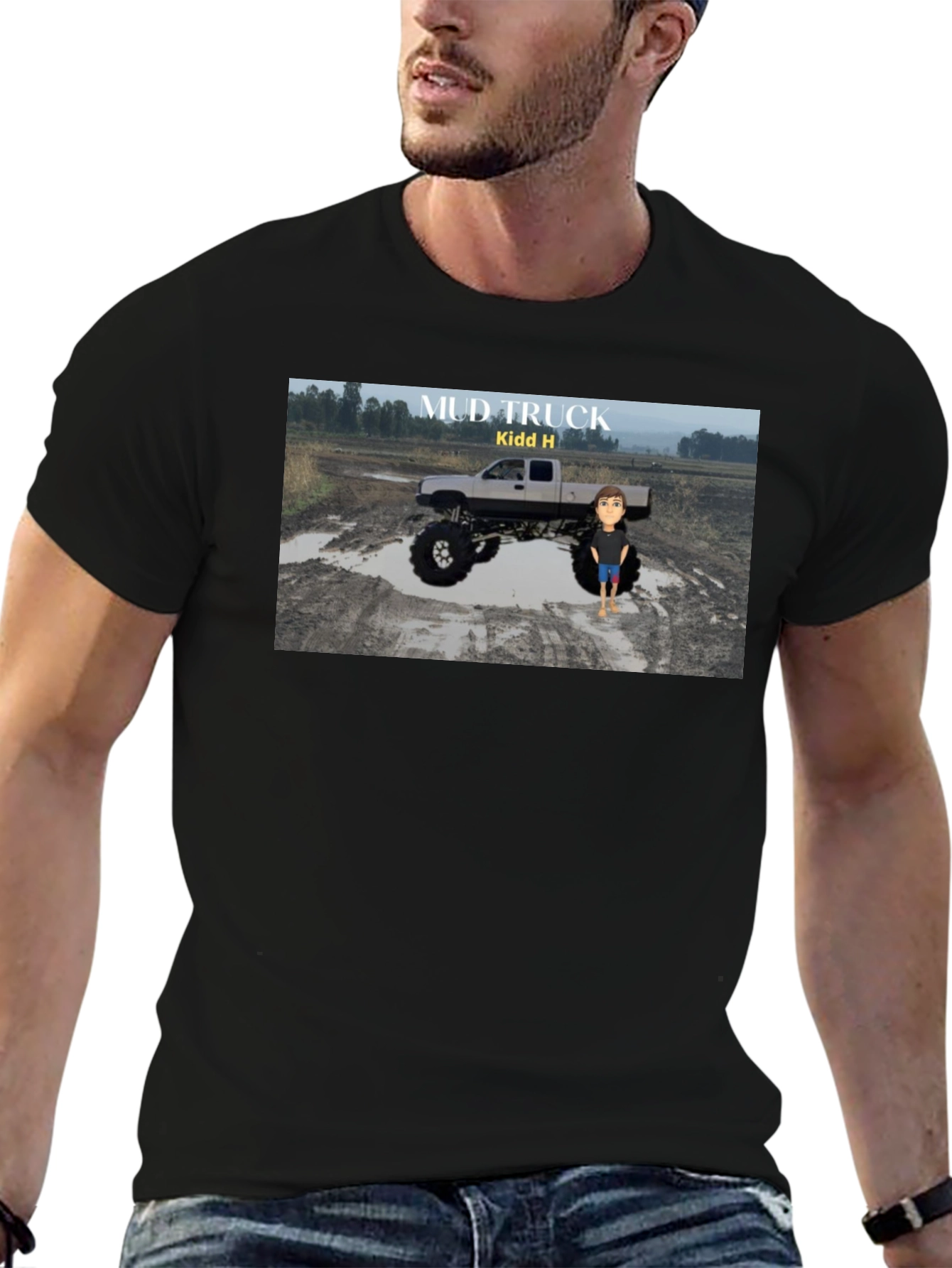 Mud Truck Graphic T-Shirt - Cool Design