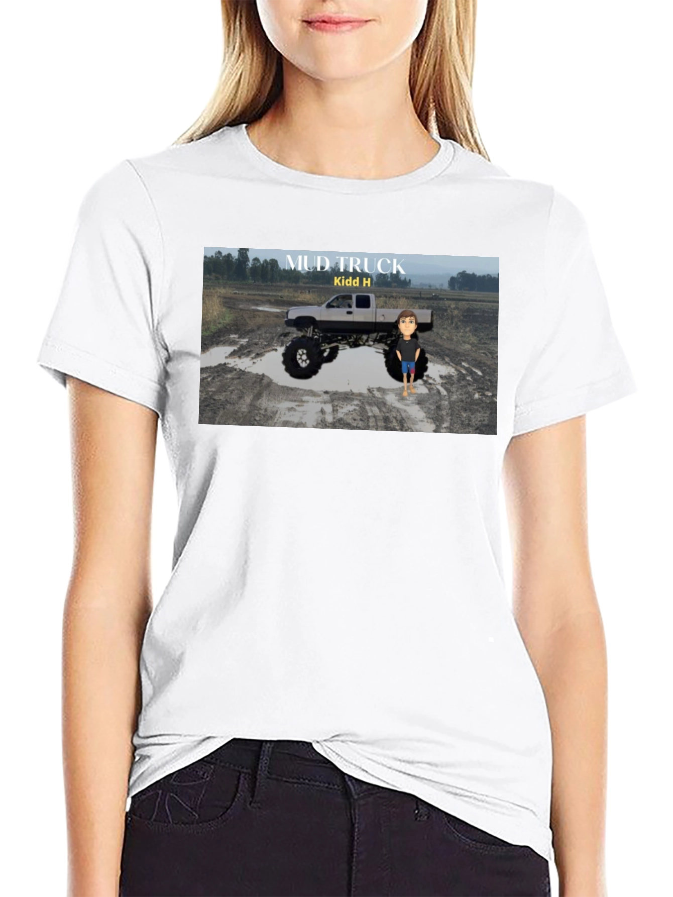 Mud Truck Graphic T-Shirt - Cool Design