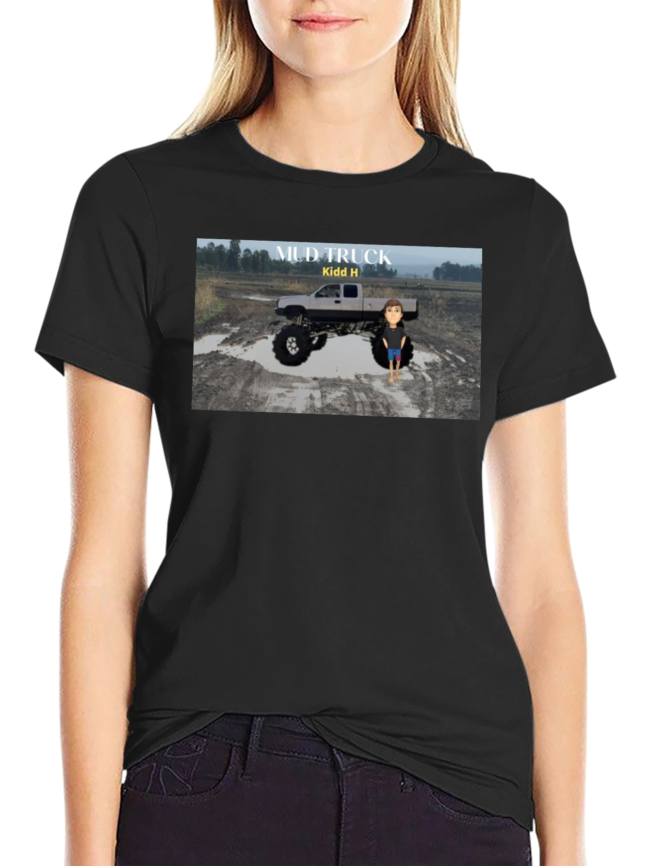 Mud Truck Graphic T-Shirt - Cool Design