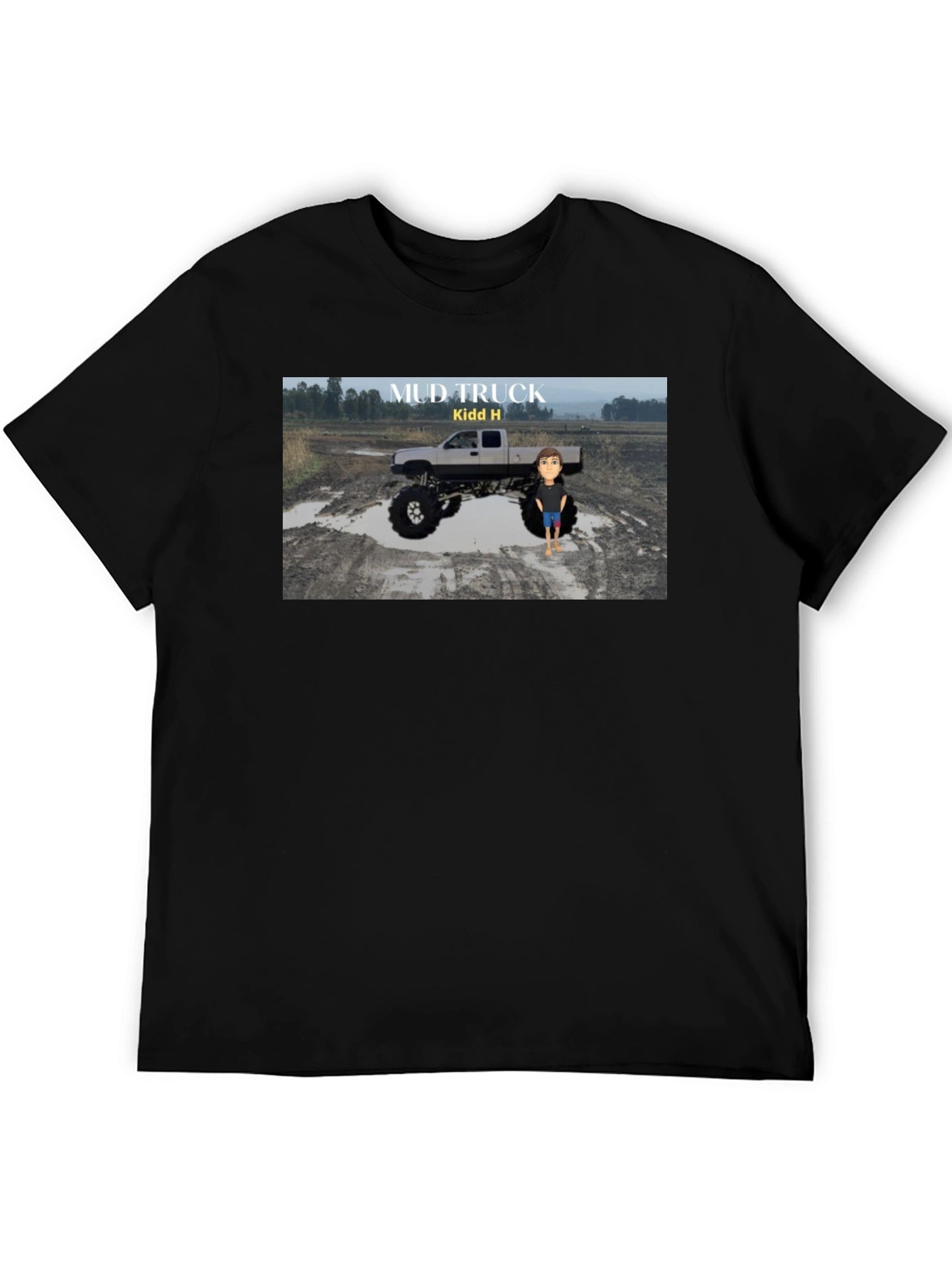 Mud Truck Graphic T-Shirt - Cool Design