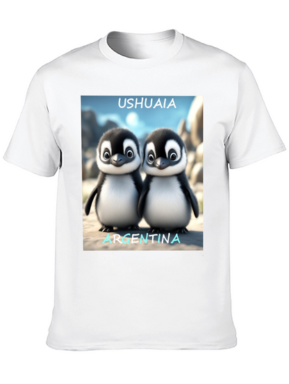 Ushuaia Argentina Penguin Tee - Black