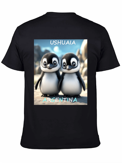 Ushuaia Argentina Penguin Tee - Black