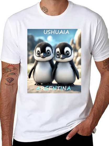 Ushuaia Argentina Penguin Tee - Black
