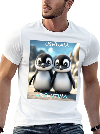 Ushuaia Argentina Penguin Tee - Black