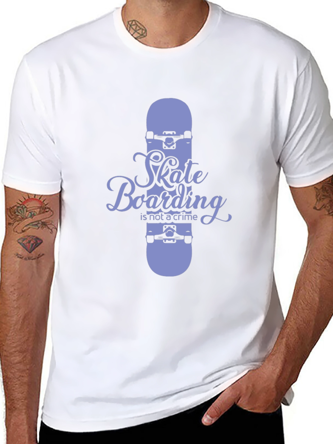 Skateboarding T-Shirt - Skateboarding is Not a Crime