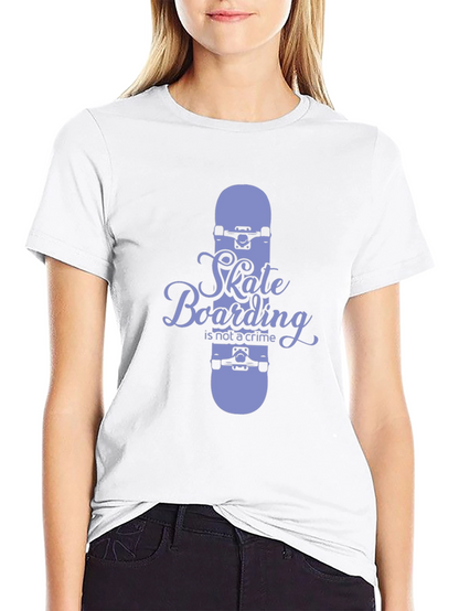 Skateboarding T-Shirt - Skateboarding is Not a Crime