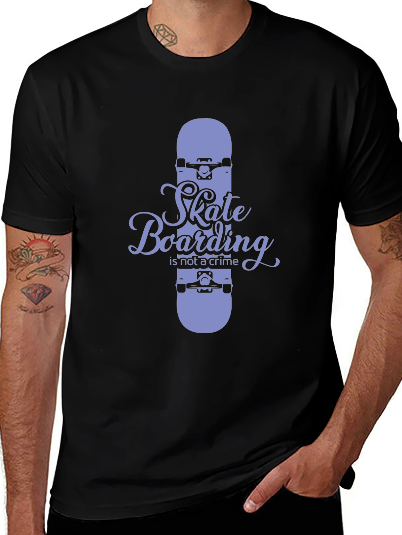 Skateboarding T-Shirt - Skateboarding is Not a Crime