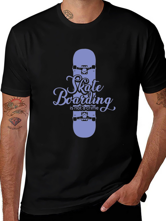 Skateboarding T-Shirt - Skateboarding is Not a Crime