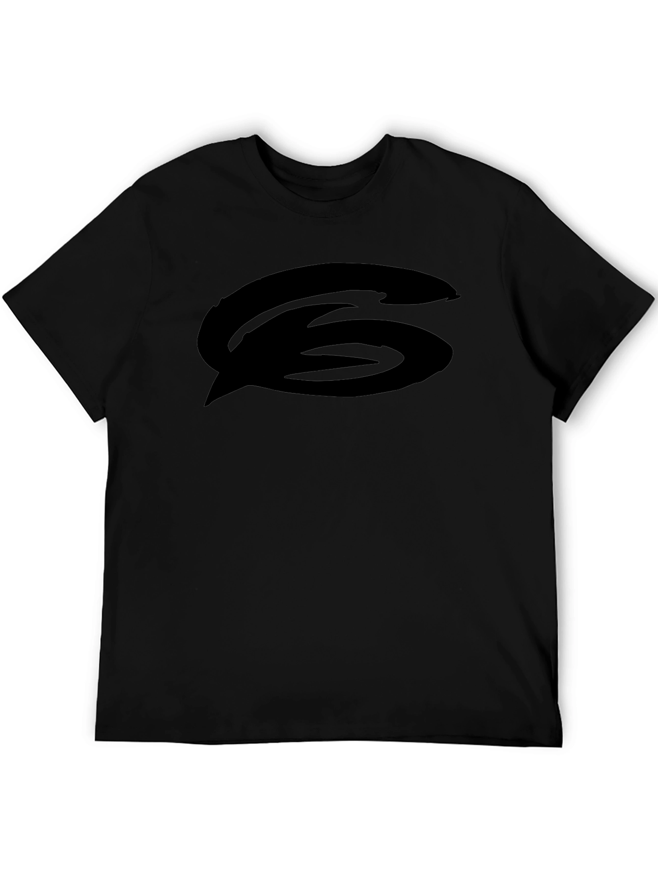Black Graphic Tee - Bold Logo Casual Wear