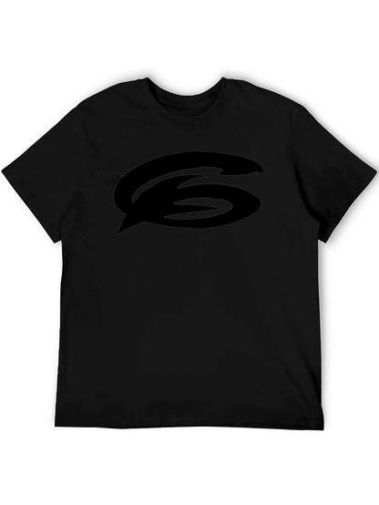 Black Graphic Tee - Bold Logo Casual Wear