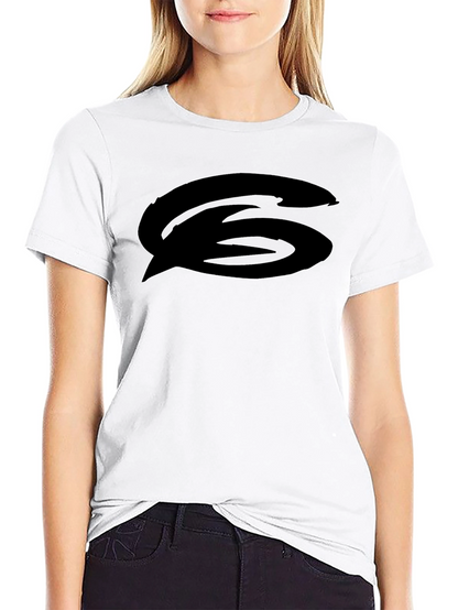 Black Graphic Tee - Bold Logo Casual Wear