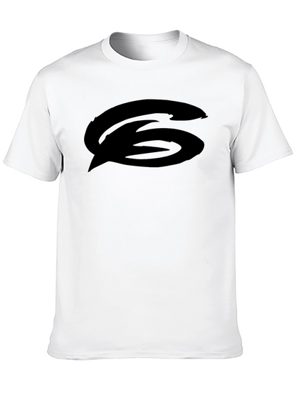 Black Graphic Tee - Bold Logo Casual Wear