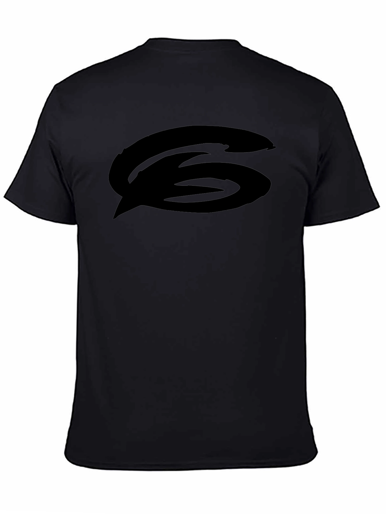 Black Graphic Tee - Bold Logo Casual Wear