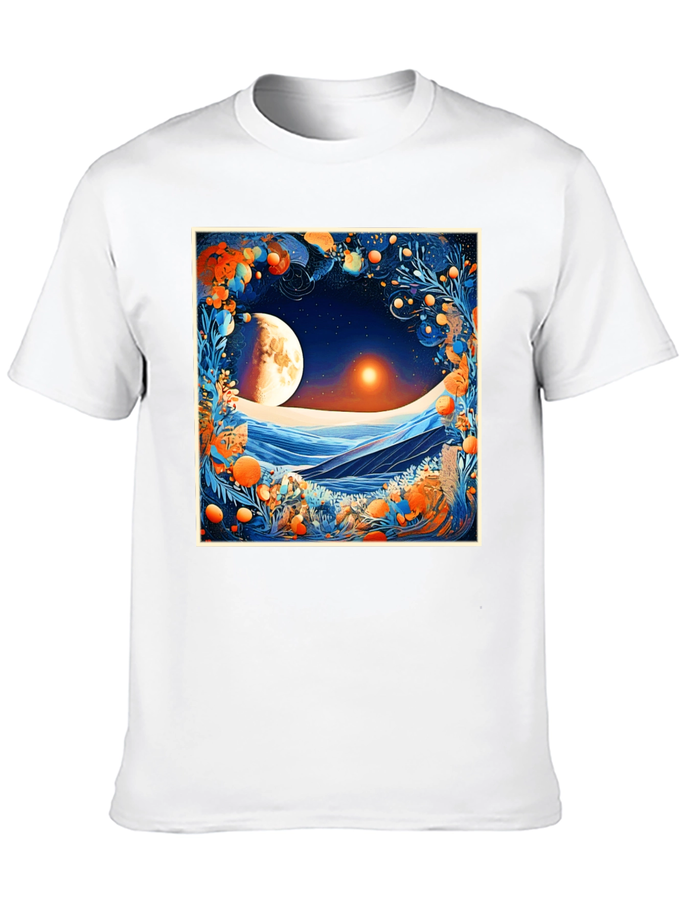 Celestial Moonscape Graphic Tee - Modern Fit