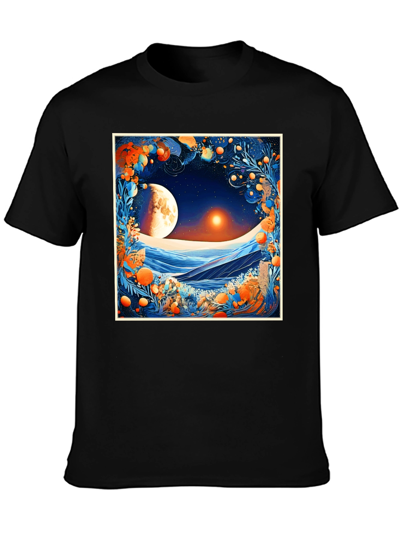 Celestial Moonscape Graphic Tee - Modern Fit
