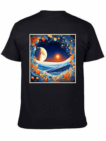 Celestial Moonscape Graphic Tee - Modern Fit