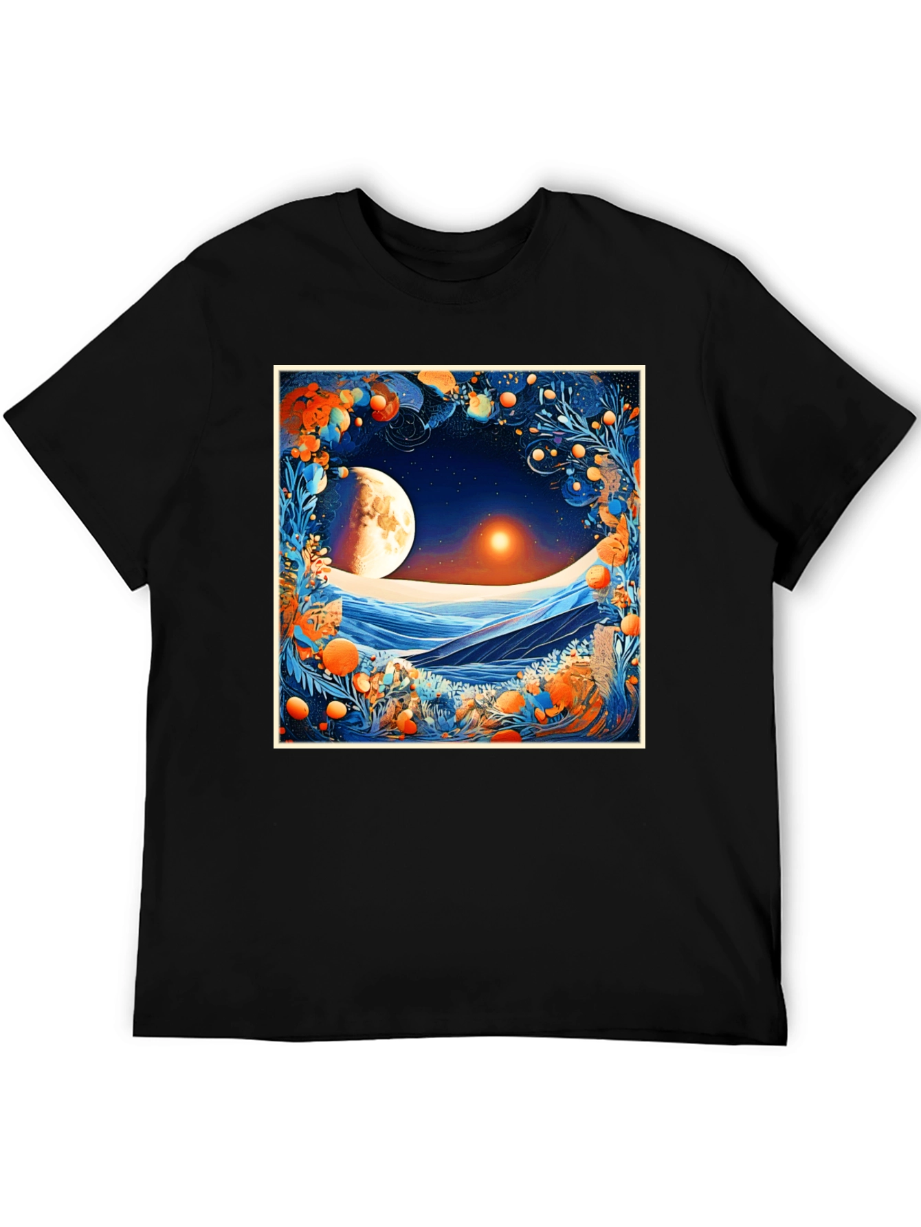 Celestial Moonscape Graphic Tee - Modern Fit