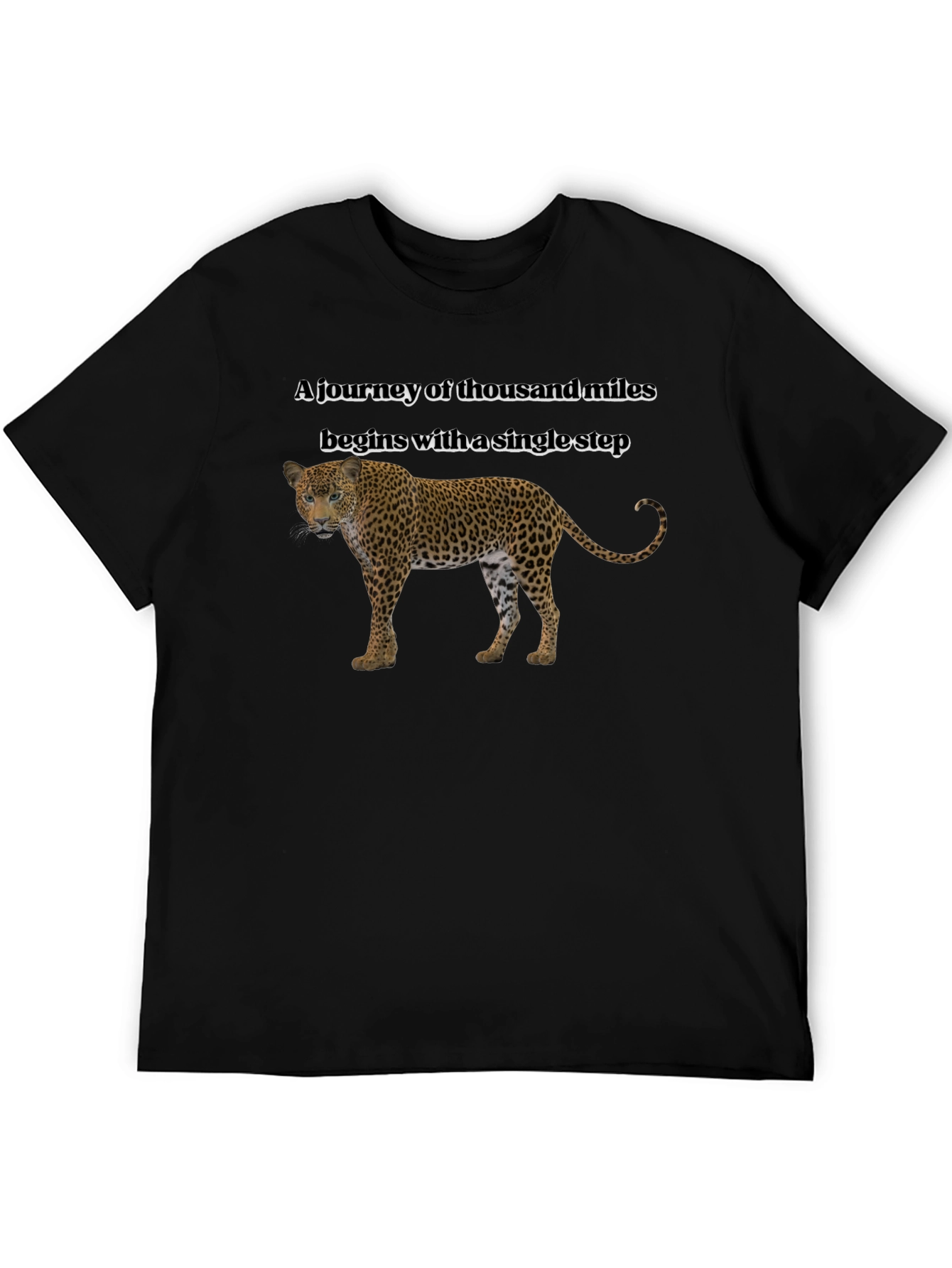 Motivational Leopard T-Shirt - A Journey