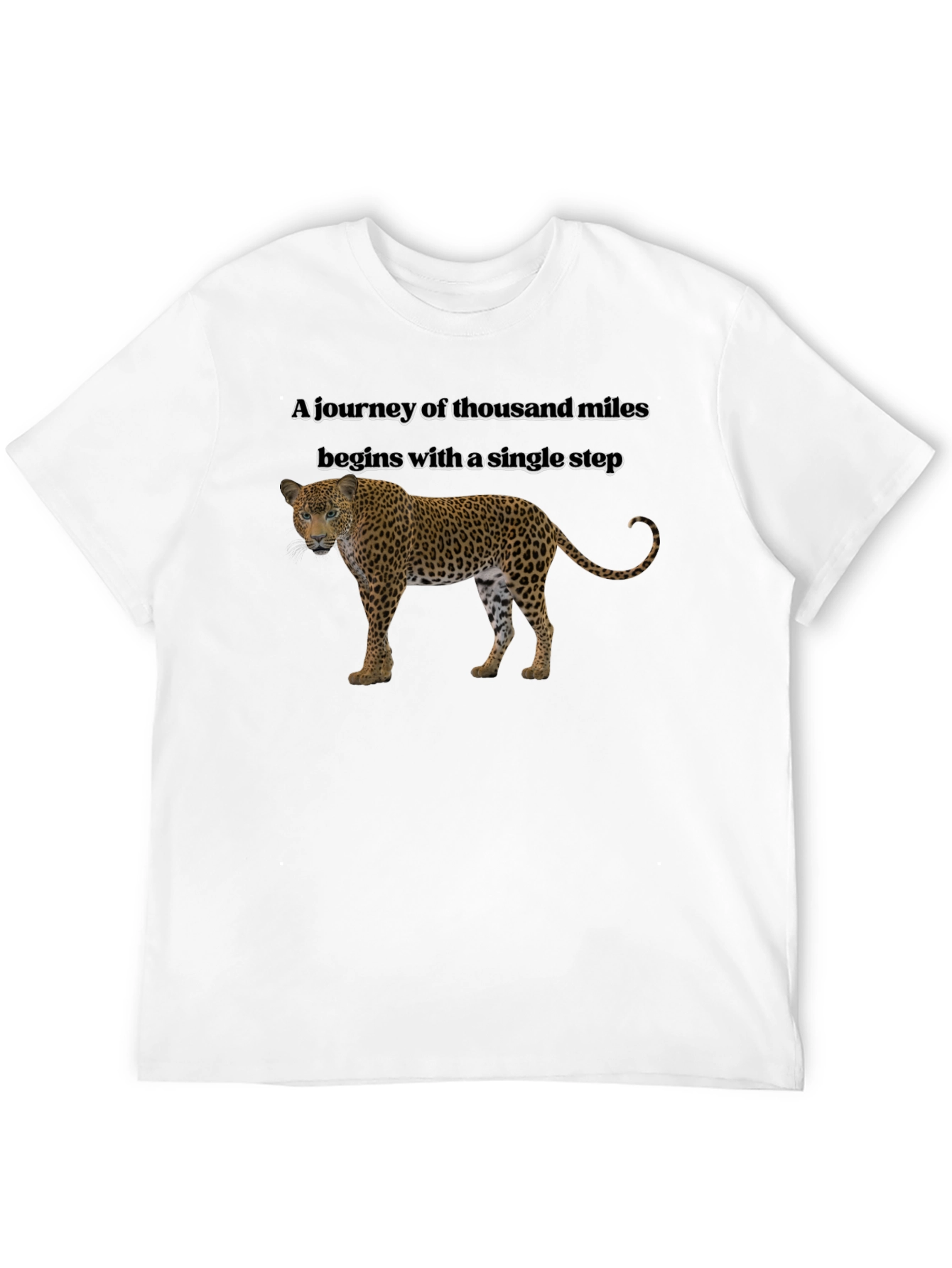 Motivational Leopard T-Shirt - A Journey