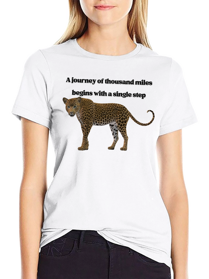 Motivational Leopard T-Shirt - A Journey
