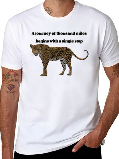 Motivational Leopard T-Shirt - A Journey